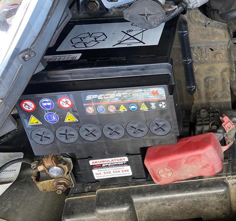 Lokalizacja akumulatora Citroen Jumper