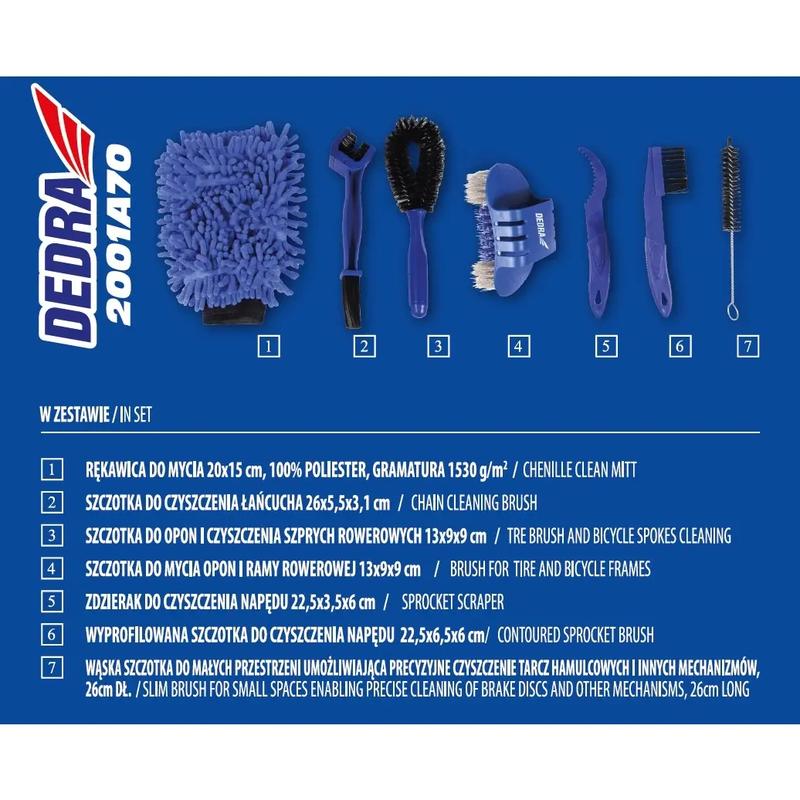 Narzędzia i środki do czyszczenia szprych